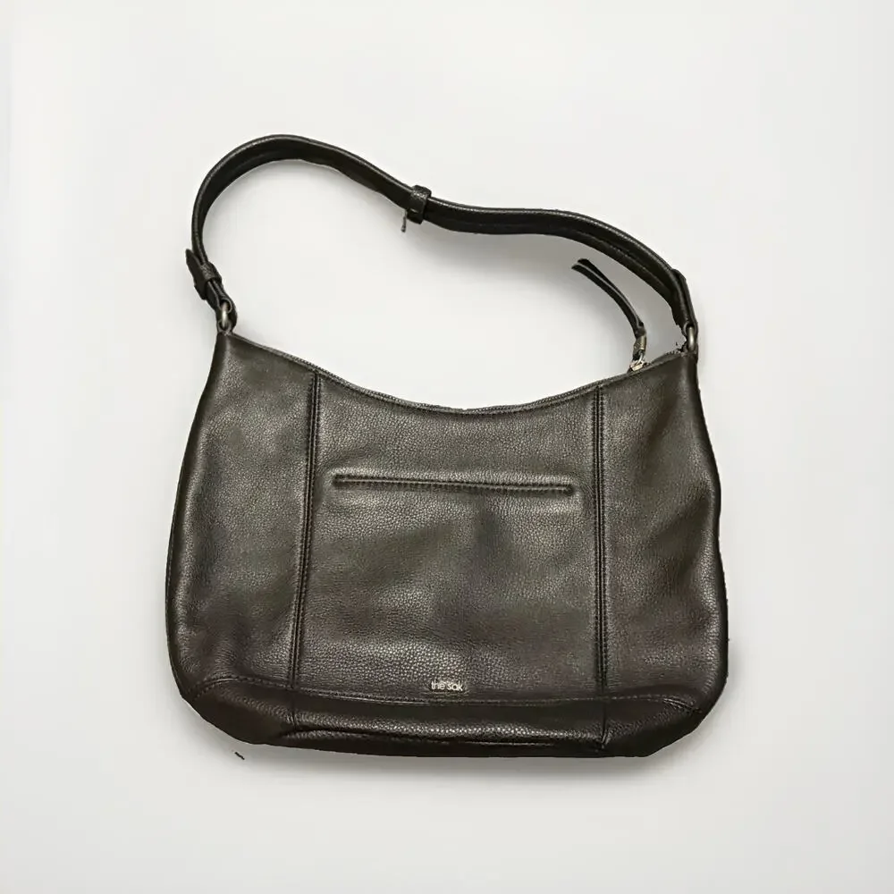 Leather Hobo Bag The Sak Sequoia Shoulder Bag Black EUC